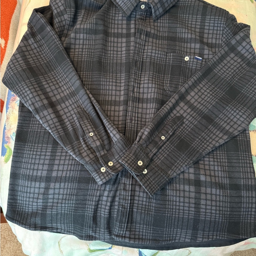 chubbies Men's XL Black Plaid and Blue Plaid Button-Down Shirt Pair (2 Shirts) - Picture 5 of 7